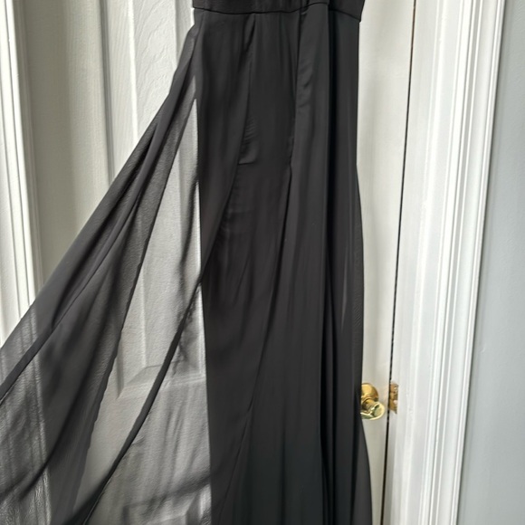 Women’s jumpsuit with glowing chiffon cape in the back. - Picture 2 of 5